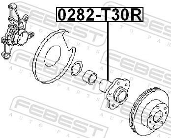 0282T30R Febest Маточина задня