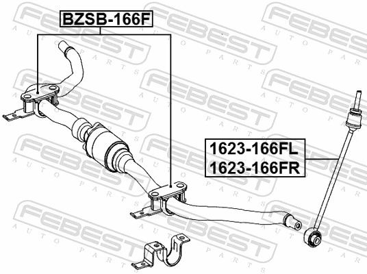 BZSB166F Febest Втулка стабілізатора переднього