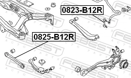 0823B12R Febest Тяжка стабілізатора, заднього