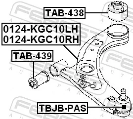 TAB439 Febest Сайлентблок переднього нижнього важеля