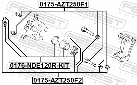 0175AZT250F2 Febest Ремкомплект гальмівної системи