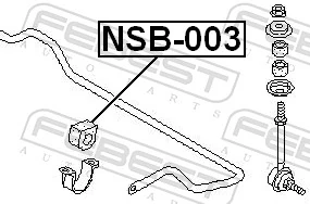 NSB003 Febest Втулка стабілізатора переднього