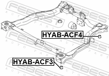 HYABACF4 Febest Подушка передньої балки