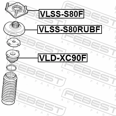 VLDXC90F Febest Відбійник + пильовик амортизатора переднього