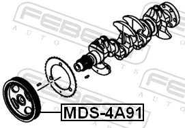 MDS4A91 Febest Демпфер колінвалу