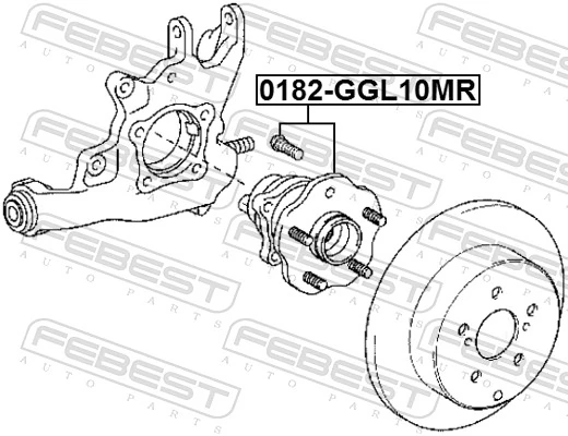 0182GGL10MR Febest Маточина задня