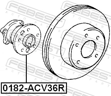0182ACV36R Febest Маточина задня