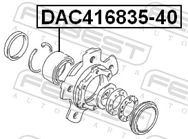 DAC41683540 Febest Підшипник маточини передньої
