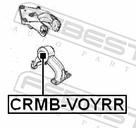 CRMBVOYRR Febest Подушка (опора) двигуна, задня (сайлентблок)