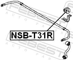 NSBT31R Febest Гумка заднього стабілізатора