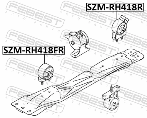 SZMRH418R Febest Задня подушка двигуна