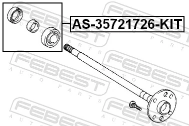 AS35721726KIT Febest Підшипник ступиці задньої