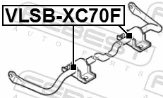 VLSBXC70F Febest Втулка стабілізатора переднього