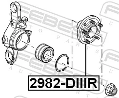 2982DIIIR Febest Маточина задня