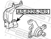 AS62282RS Febest Підшипник цапфи передньої