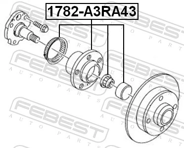 1782A3RA43 Febest Маточина задня