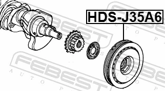 HDSJ35A6 Febest Демпфер колінвалу
