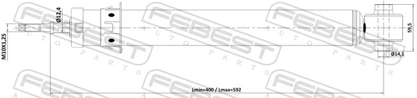 12110006R Febest Амортизатори задні