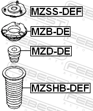 MZSHBDEF Febest Пильник стійки передньої