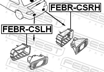 FEBRCSLH Febest Кронштейн задньої противотуманной фари, лівий