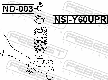 NSIY60UPR Febest Проставка (гумове кільце) пружини передньої, верхня