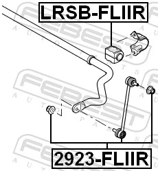 2923FLIIR Febest Тяжка стабілізатора, заднього