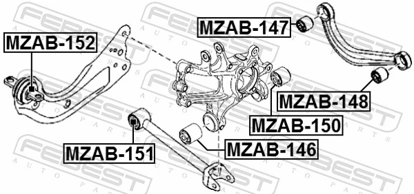 Купити D25CX1243 RBI Сайлентблок цапфи задньої