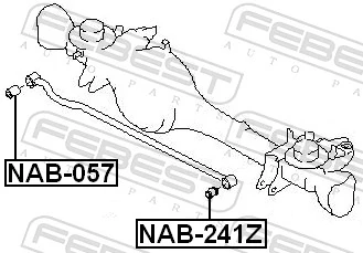 NAB241Z Febest Сайлентблок задньої реактивної тяги