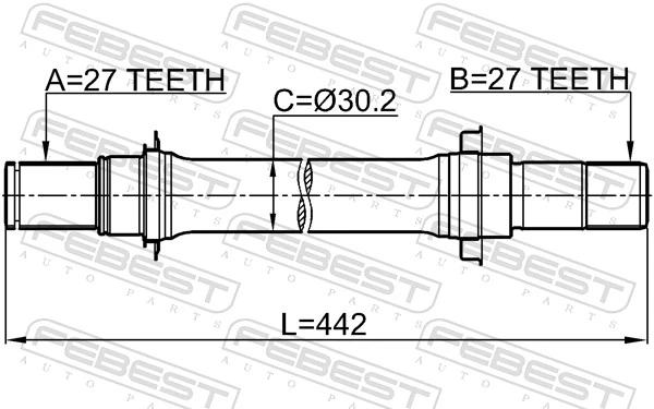 0312CL7ATRH Febest Промвал