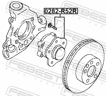 0282R52R Febest Маточина задня