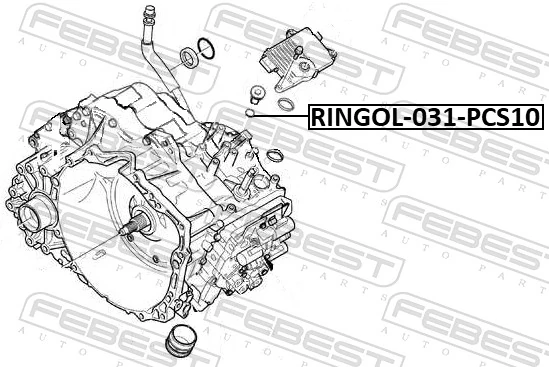 RINGOL031PCS10 Febest Прокладка піддону АКПП