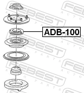 ADB100 Febest Підшипник опори амортизатора