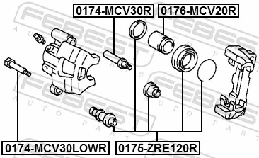 0174MCV30R Febest Втулка напрямна гальмівного супорта