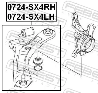 0724SX4LH Febest Поперечний важіль