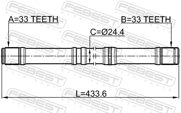 Ліва піввісь TPS000334B TPS