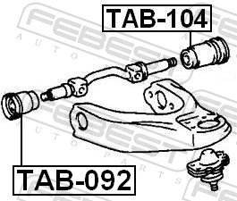 TAB092 Febest Сайлентблок переднього верхнього важеля