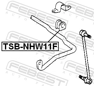 TSBNHW11F Febest Втулка стабілізатора переднього
