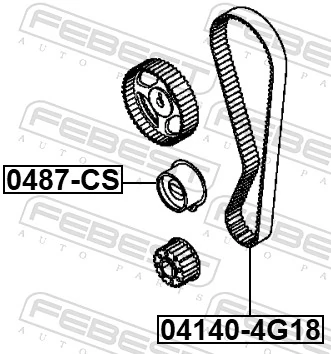 041404G18 Febest Ремінь двигуна