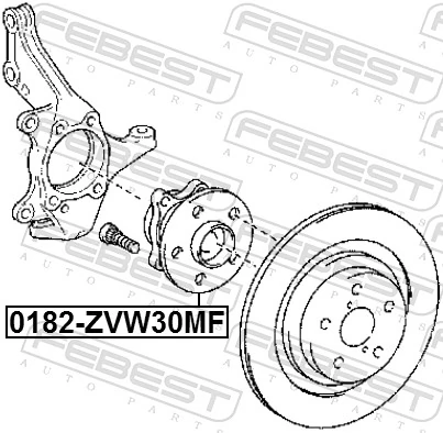 0182ZVW30MF Febest Маточина (передня)