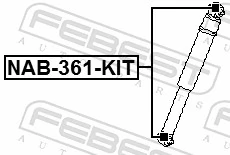 NAB361KIT Febest Сайлентблок амортизатора заднього
