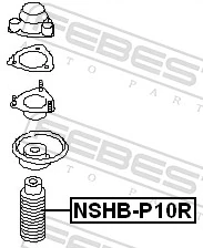 NSHBP10R Febest Пильник стійки задньої