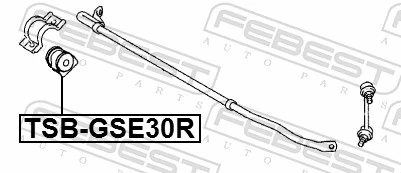 TSBGSE30R Febest Прокладка стабільзатора заднього