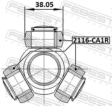 2116CA1R Febest Трипоїд