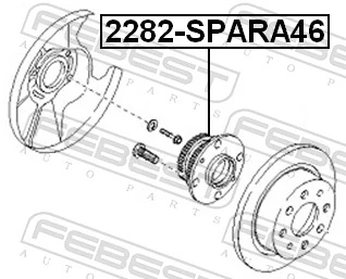2282SPARA46 Febest Маточина задня