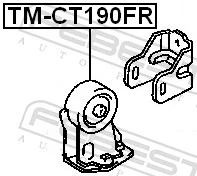TMCT190FR Febest Подушка передньої опори двигуна