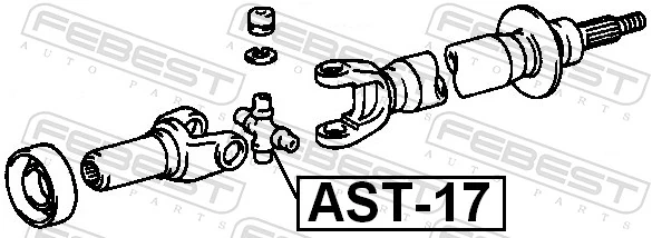 AST17 Febest Хрестовина карданного валу