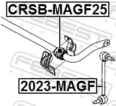 CRSBMAGF25 Febest Втулка стабілізатора переднього