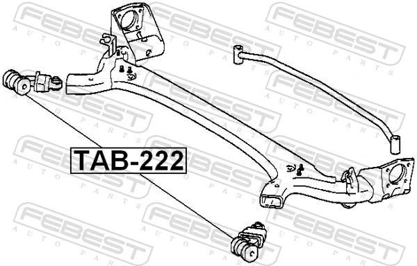 TAB222 Febest Сайлентблок балки моста