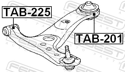 TAB225 Febest Сайлентблок переднього нижнього важеля