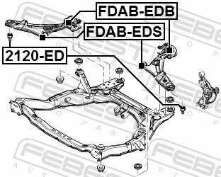 FDABEDS Febest Сайлентблок переднього нижнього важеля